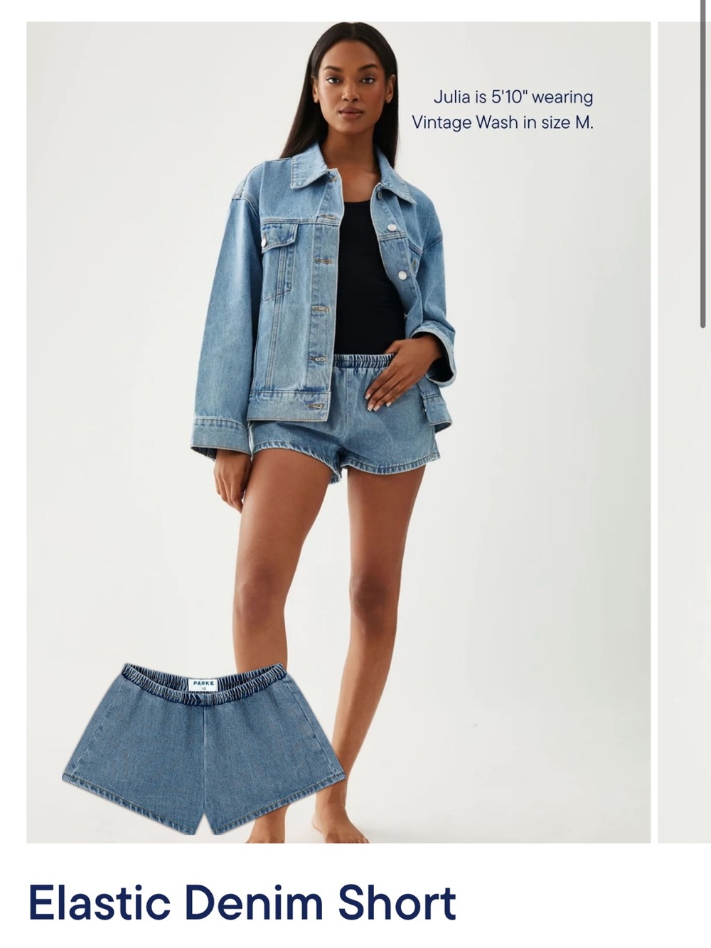 Parke Elastic Denim Short
